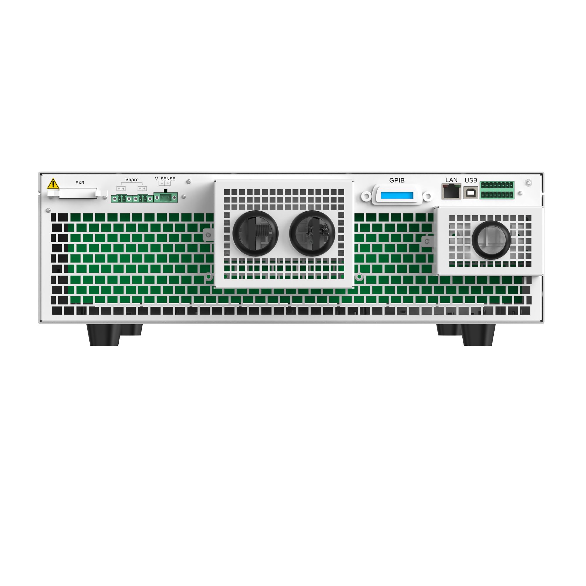 FTP9000 Series high power programmable DC power source operating in a test rack