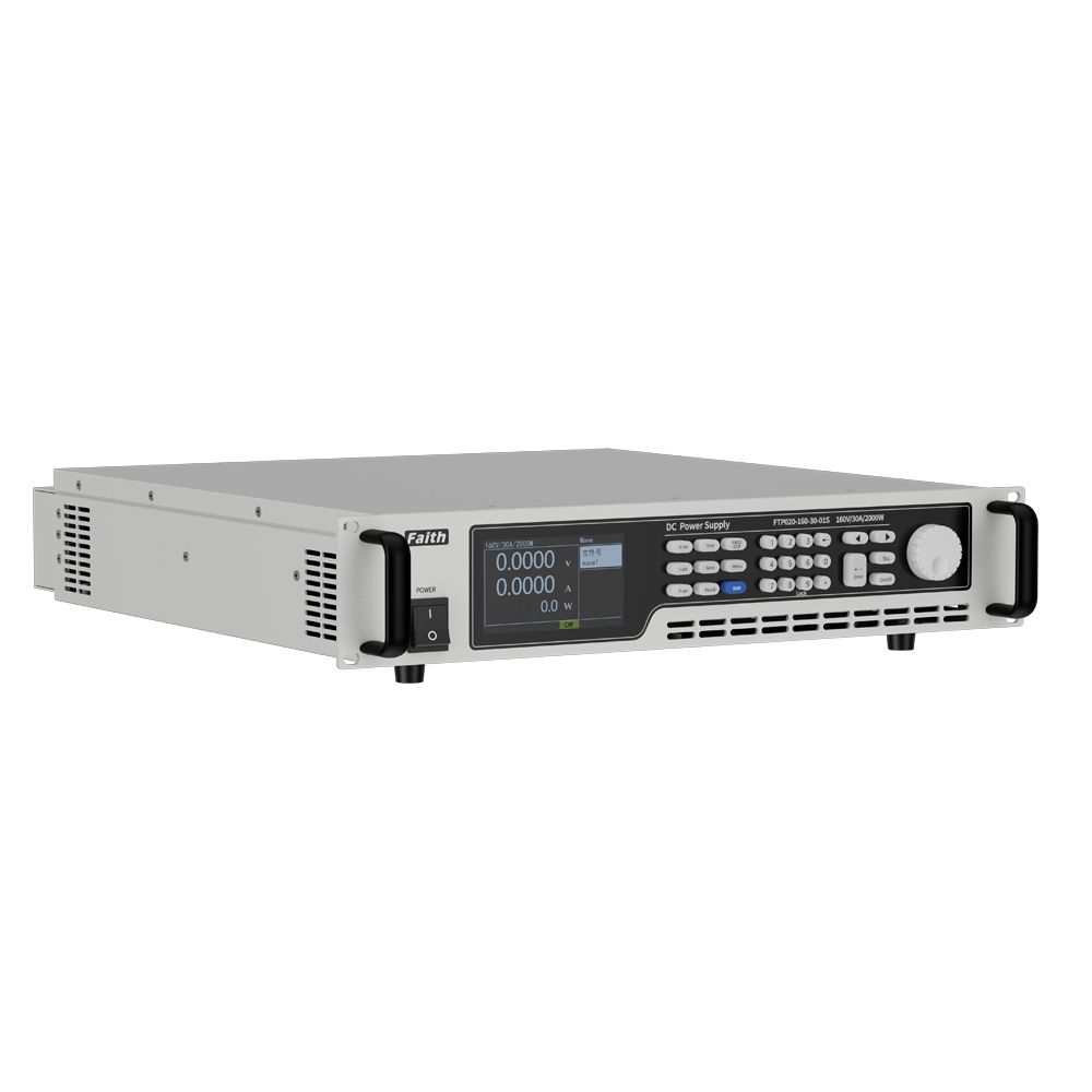 FTP Series wide-range DC power source integrated into a test system rack