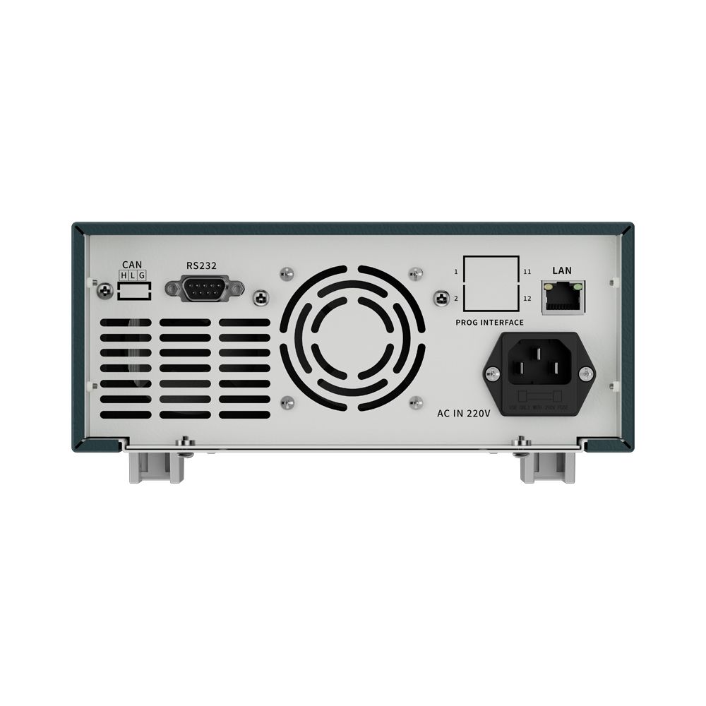 Rack-mounted programmable DC power supplies in a testing laboratory environment