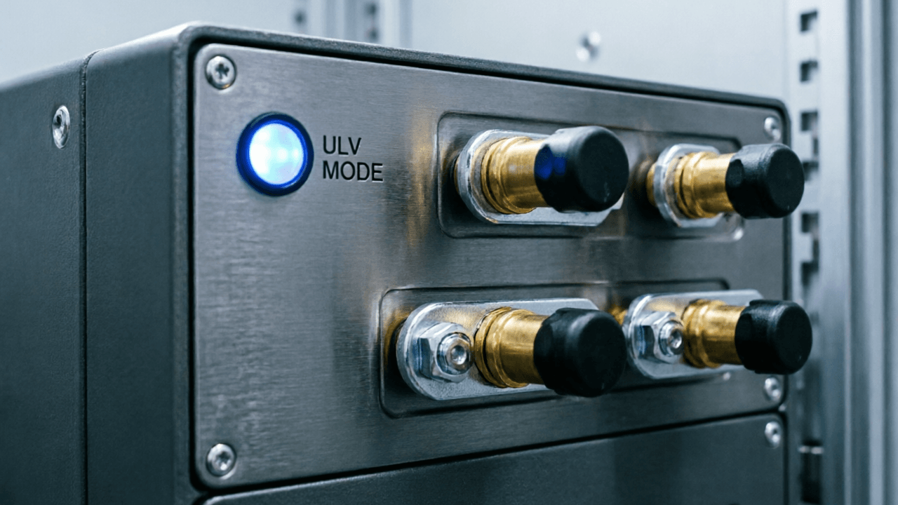 Close-up of the FT8331 power supply front panel displaying precise voltage and current readings